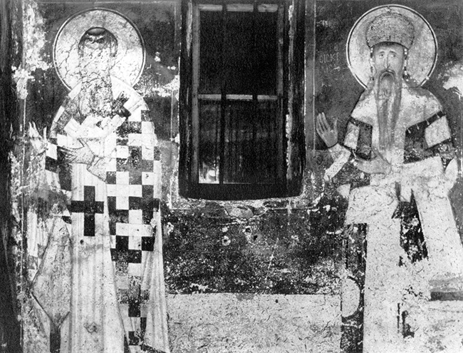Hilandar,
The Church of the Virgin.
St. Sava and King Milutin. 1318/20.
Photography.