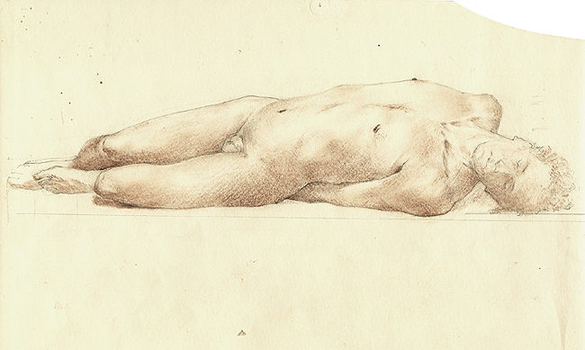 7.2.
Рисунок. 1985.
Бумага, сепия, графитный карандаш. 180x330 мм