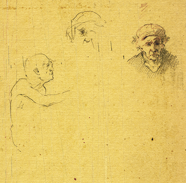 16.2.
Crtež. 1992.
Olovka u boji na žutom papiru. 125x127 mm