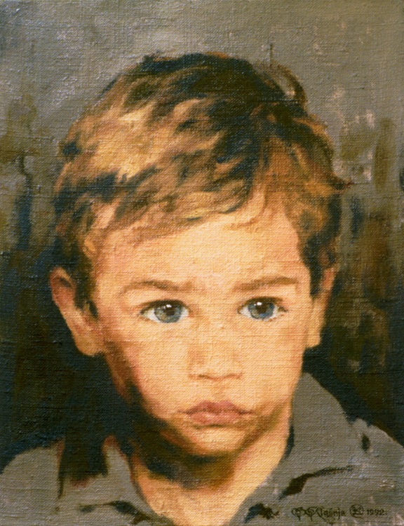26.
Portrait of a Boy. 1992
Oil on canvas. 42x34 cm
